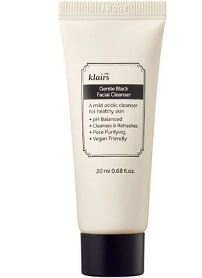 Міні-пінка для вмивання обличчя Dear Klairs Gentle Black Facial Cleanser miniature, 20 ml В35 фото