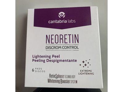 Освітлюючий пілінг в дисках Cantabria Labs Neoretin Discrom Control Lightening Peel Pads, 6 шт*1 ml 293 фото