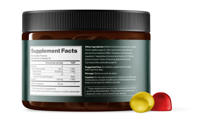 Жевательные конфеты CBD Gummies Full Spectrum 750 mg Cherry & Banana &mdash; 30 gummies, 30 шт