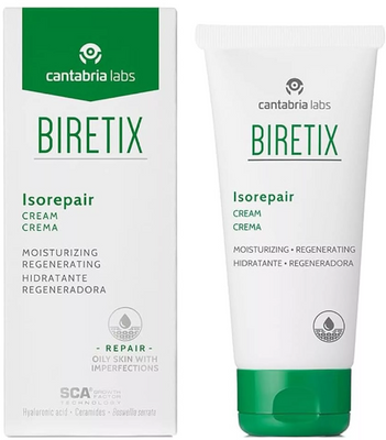 Увлажняющий регенерирующий крем для проблемной кожи Cantabria Biretix Isorepair Cream, 50 ml Л58 фото