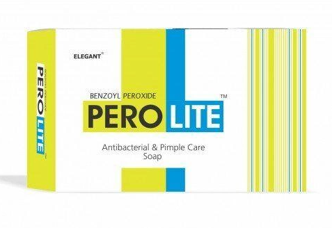 Мыло против акне с бензоил пероксидом PEROLITE Benzoyl Peroxide Antibacterial & Pimple Care Soap, 75 g Л8 фото