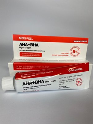 Восстанавливающий Крем-пилинг Medi-Peel AHA BHA 28 Days Hyal Cream, 30 ml 306 фото