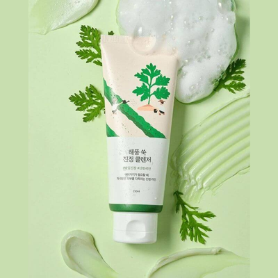 Заспокійлива очищуюча пінка з полином Round Lab MUGWORT Calming Cleanser, 150 ml В19 фото