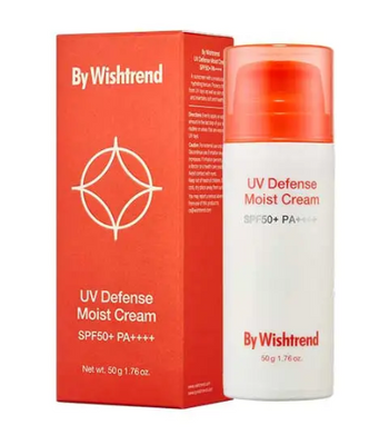 Зволожуючий сонцезахисний крем з пантенолом By Wishtrend UV Defense Moist Cream SPF 50+ PA++++, 50 мл К123 фото