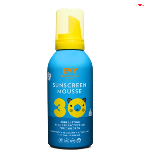 Сонцезахисний Мус для Дітей та Немовлят EVY Technology Sunscreen Mousse Kids SPF 30, 150 ml Ф115 фото