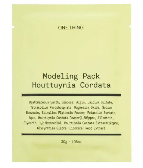 Маска для лица моделирующая с экстрактом гуттуинии Houttuynia Cordata One Thing, 30 g М27 фото