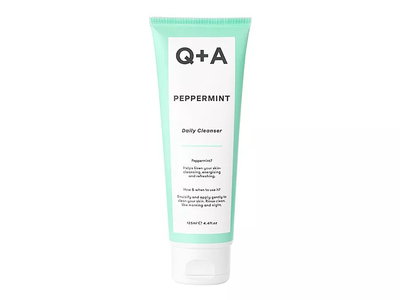 Очищаючий заспокійливий гель для обличчя з перцевою м'ятою Q+A Peppermint Daily Cleanser, 125 ml В10 фото