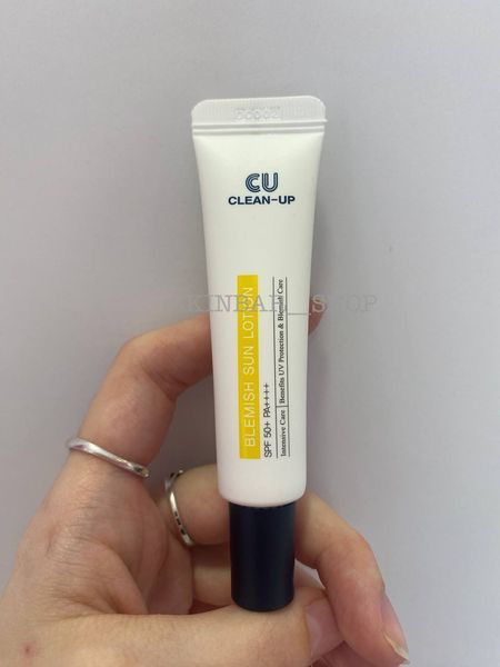 Сонцезахисний лосьйон з ліпосомами на стабільних фільтрах CU SKIN Clean-Up Blemish Sun Lotion SPF 50+ PA++++, 15 ml М201 фото