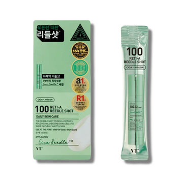 Бустер-сироватка зі спікулами та ретинолом VT Сosmetics 100 reti-a reedle shot, 2ml (стік) 30094 фото