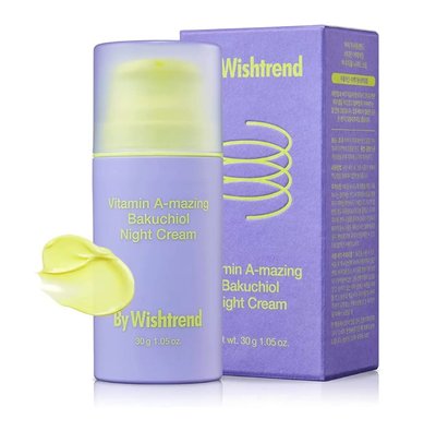 Нічний крем з ретинолом та бакучіолом BY WISHTREND Vitamin A-mazing Bakuchiol Night Cream, 10 ml М98 фото