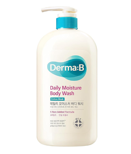 Гель для душу Derma:B Daily Moisture Body Wash Cotton Musk, 1000 ml 11119 фото