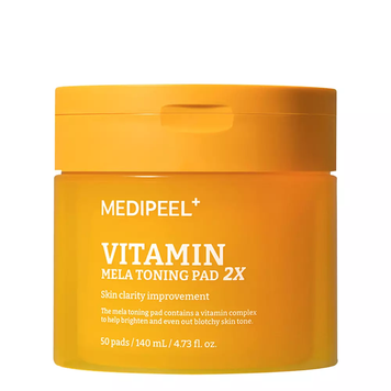 Тонізуючі вітамінні педи для обличчя MEDIPEEL Vitamin Mela Toning Pad 2X, 50 шт (140 мл) 26012 фото
