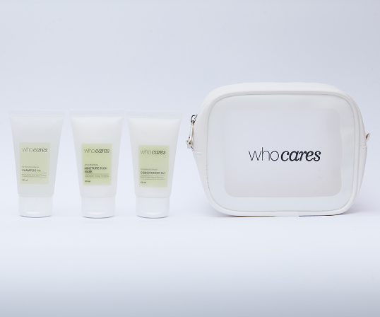 Набір мініатюрних засобів для сухого та пошкодженого волосся WhoCares Mini Set for Hair №1 ЗВ130 фото