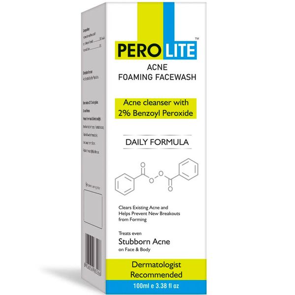 Пенка для умывания против акне Perolite Benzoyl Peroxide 2% Acne Foaming Face Wash 100 мл Л14 фото