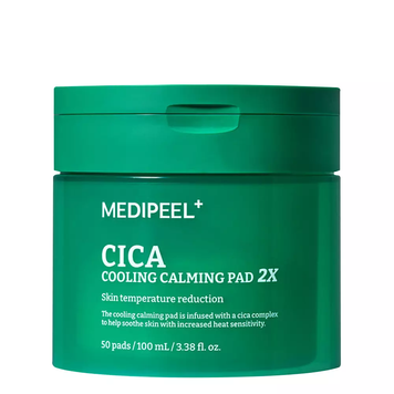 Охлаждающие успокаивающие пэды для лица MEDIPEEL Cica Cooling Calming Pad 2x, 50 шт (100 мл) 26013 фото