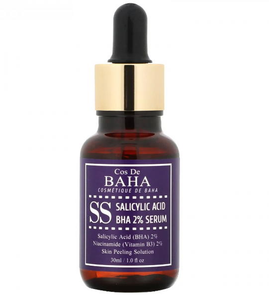 Сироватка для обличчя із саліциловою кислотою 2% COS DE BAHA SALICYLIC ACID 2% SERUM (SS), 30ml 1209 фото