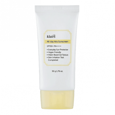 Солнцезащитный крем DEAR, KLAIRS All-day Airy Sunscreen SPF50+ PA++++ 50 мл Ф90 фото