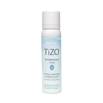 Мінеральна сонцезахисна пінка для обличчя та тіла з тоном TIZO SheerFoam Body & Face Tinted SPF 30 100 г, 100 g