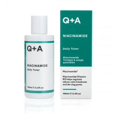 Зволожуючий тонер для обличчя з ніацинамідом Q+A Niacinamide Daily Toner, 100 ml Т2 фото