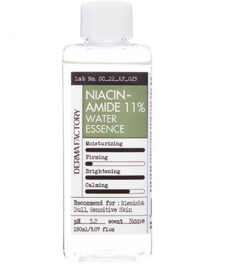 Зволожуюча тонер-есенція для обличчя з ніацинамідом Derma Factory Niacin-Amide 11% Water Essence, 150 ml Т108 фото