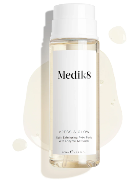 Тоник с кислотой PHA и активатором отшелушивающих ферментов Medik8 Press & Glow, 200 ml Т30 фото