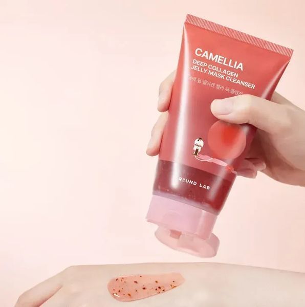 Очищальний гель-маска з екстрактом камелії та колагеном ROUND LAB Camellia Deep Collagen Jelly Mask Cleanser, 150 ml 29083 фото