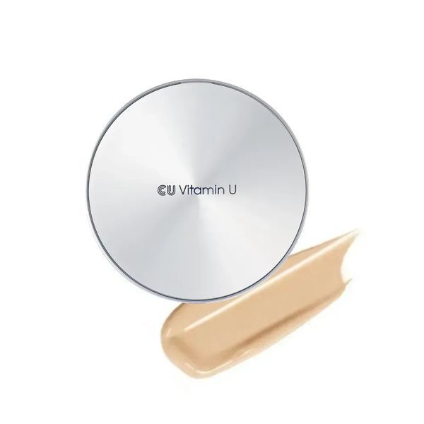 Кушон з вітаміном U та полінуклеотидами CU SKIN Vitamin U Coverfit Cushionpact No.23 зі змінним блоком SPF 50+ PA+++ 15 г + 15 г 120822 фото