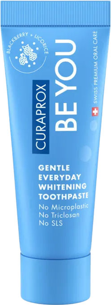 CURAPROX Be You Blue &mdash; отбеливающая зубная паста голубого цвета, 10 ml