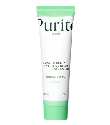 Крем для чутливої шкіри з центеллою без ефірних олій Purito Seoul Wonder Releaf Centella Cream Unscented 50 ml К209 фото