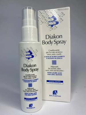 Лікувально-профілактичний засіб для шкіри з вугровим висипом Biogena Diakon Body Spray, 75 ml ДТ1 фото
